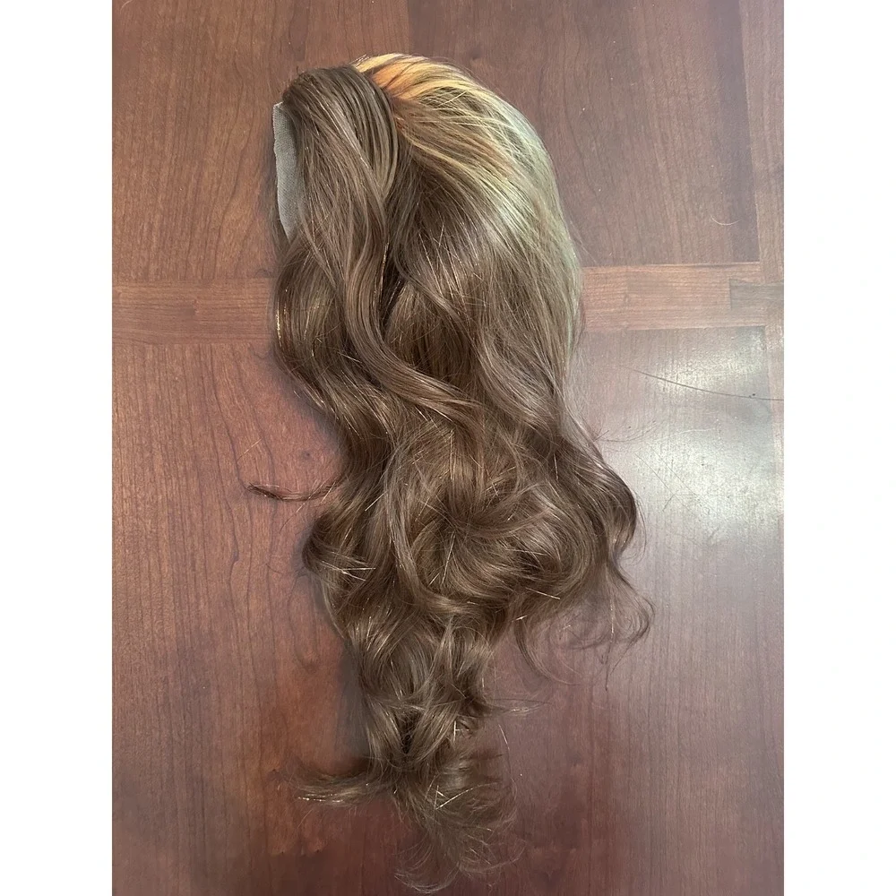 Long Auburn Copper Brown Wavy Lace Front Wig Tinsel - CSC Chelsey Smith Style